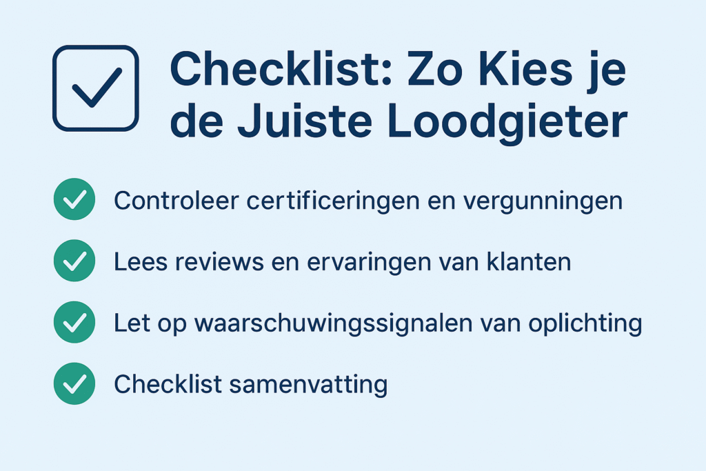 Betrouwbaarheid Checklist – Zo Kies je de Juiste Loodgieter in Utrecht